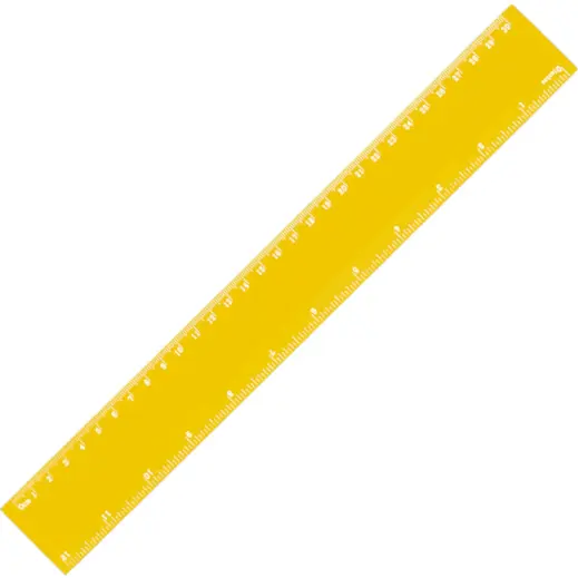 30cm Plastic Ruler Yellow
